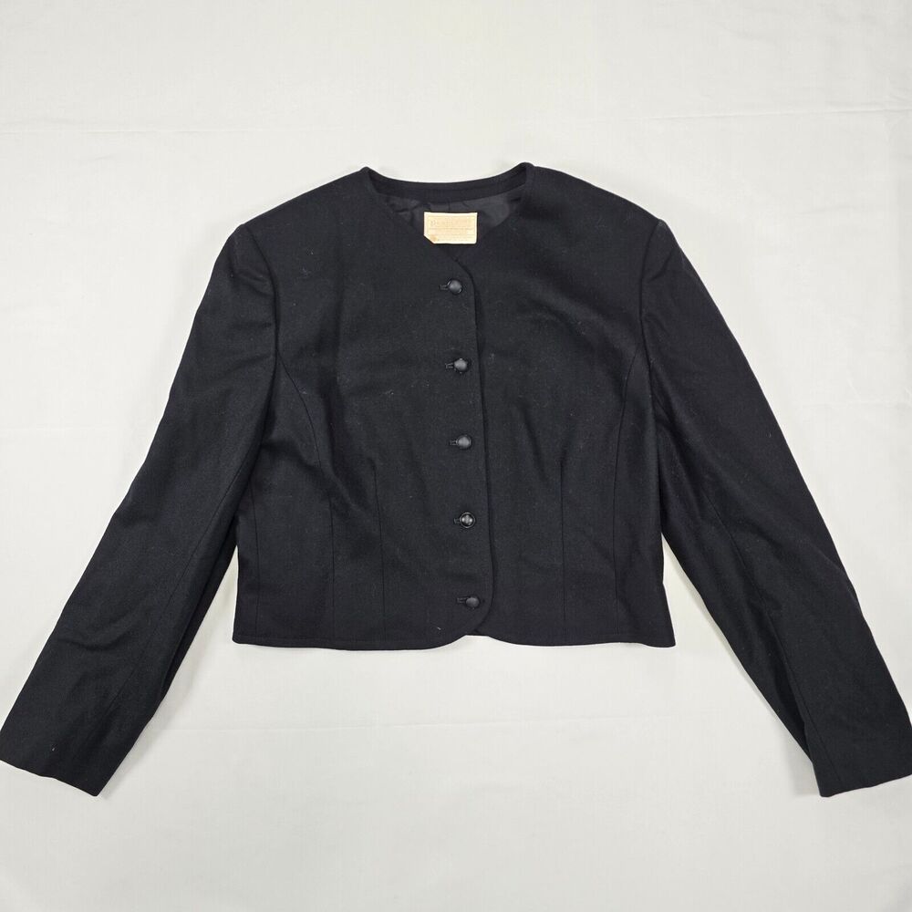 Pendleton Women's Black Button Blazer Jacket Size 10 Career Business Workwear